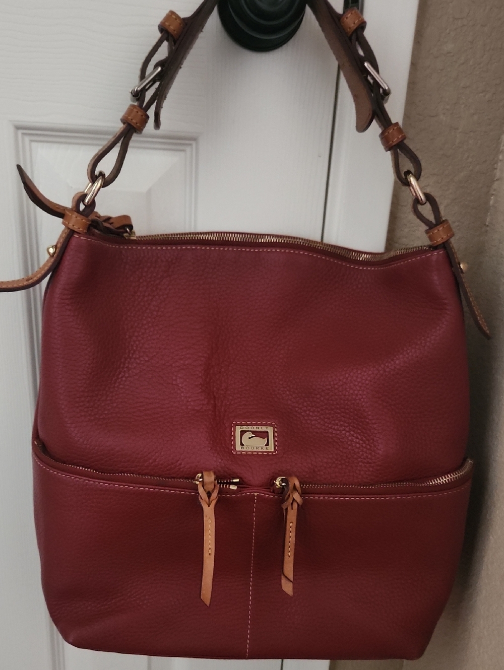 Dooney & Bourke Rich Red Leather Shoulder Bag